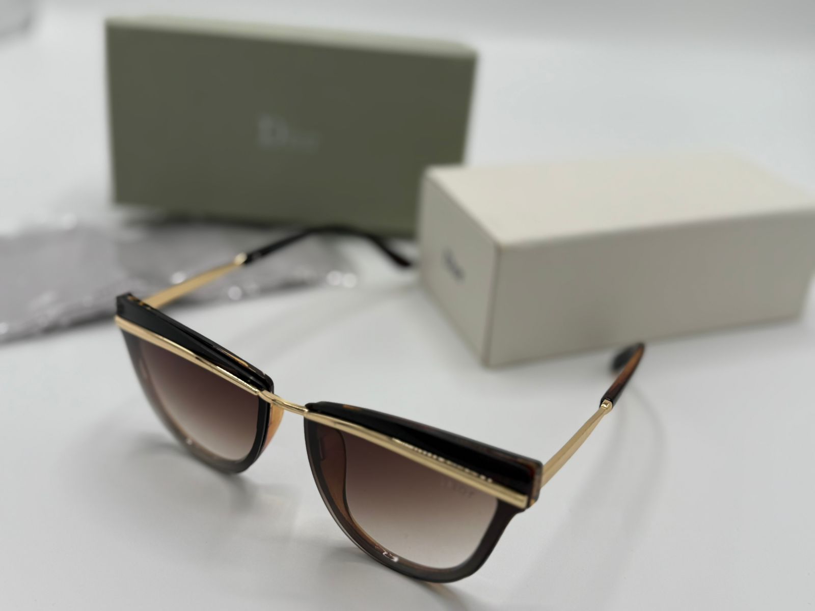 Dior DIOR SIDERAL Cat Eye Gold Sunglasses